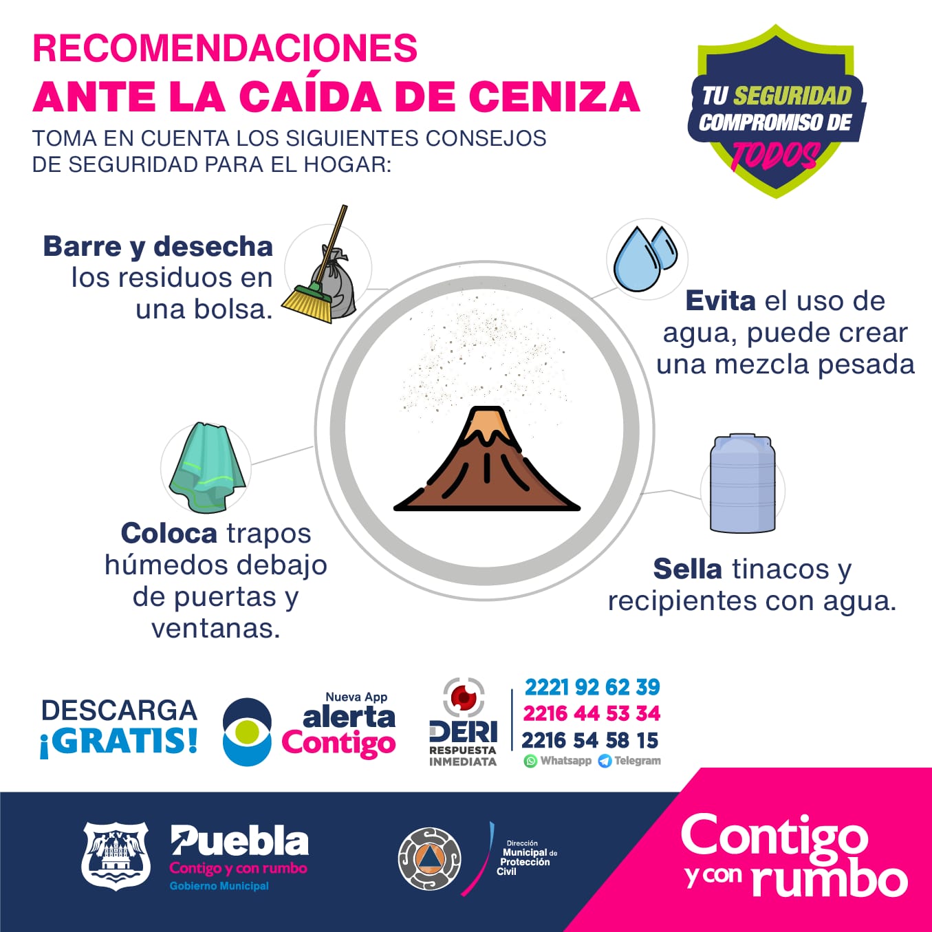 Protección Civil Municipal De Puebla Emite Recomendaciones Ante La Caída De Ceniza Volcánica 6031