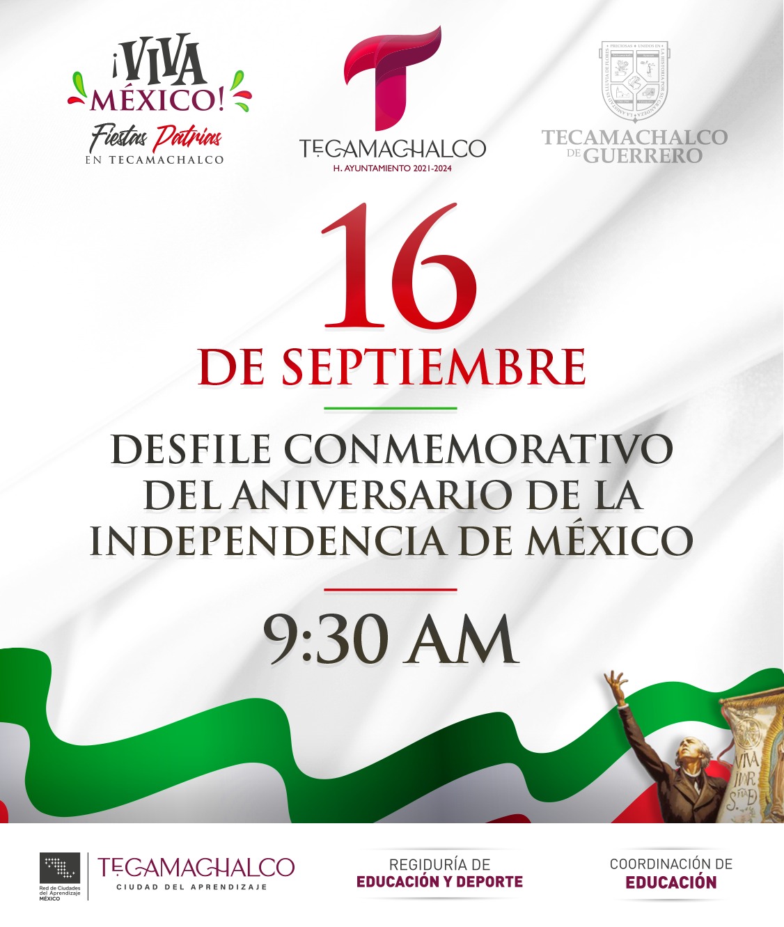 Todo listo para el desfile del 16 de Septiembre en Tecamachalco En